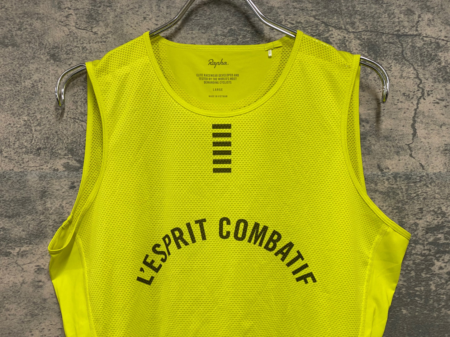 JB025 ラファ Rapha PRO TEAM BASE LAYER - SLEEVELESS ノースリーブ ベースレイヤー 黄 L