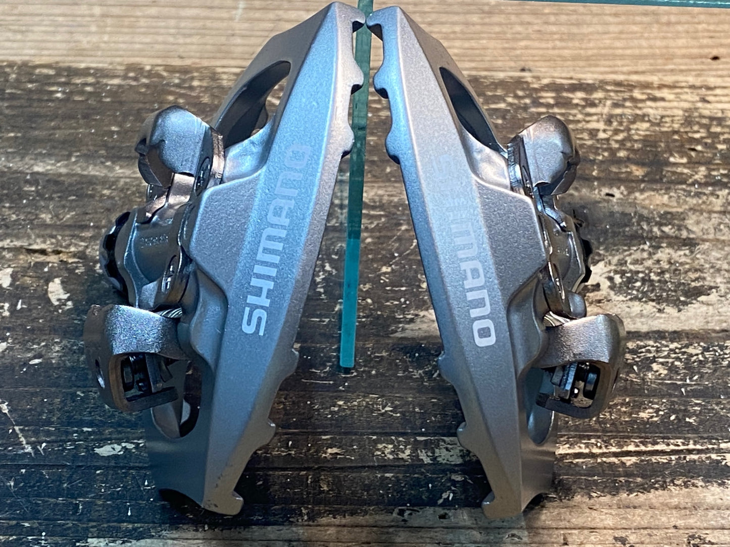 IY495 シマノ SHIMANO PD-A530 片面フラット ビンディングペダル SPD