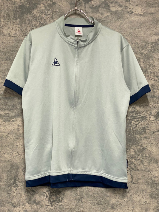JC784 ルコックスポルティフ le coq sportif 半袖 サイクルジャージ ライトグレー L