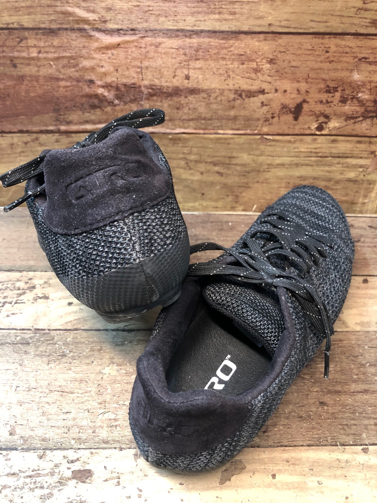 IM400 ジロ GIRO リパブリック REPUBLIC R KNIT ビンディングシューズ SPD 黒 EU40 紐