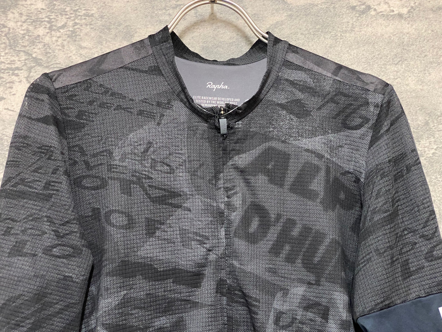 JC603 ラファ Rapha PRO TEAM FLYWEIGHT JERSEY II ROAD GRAFFITI 半袖 サイクルジャージ 黒 M