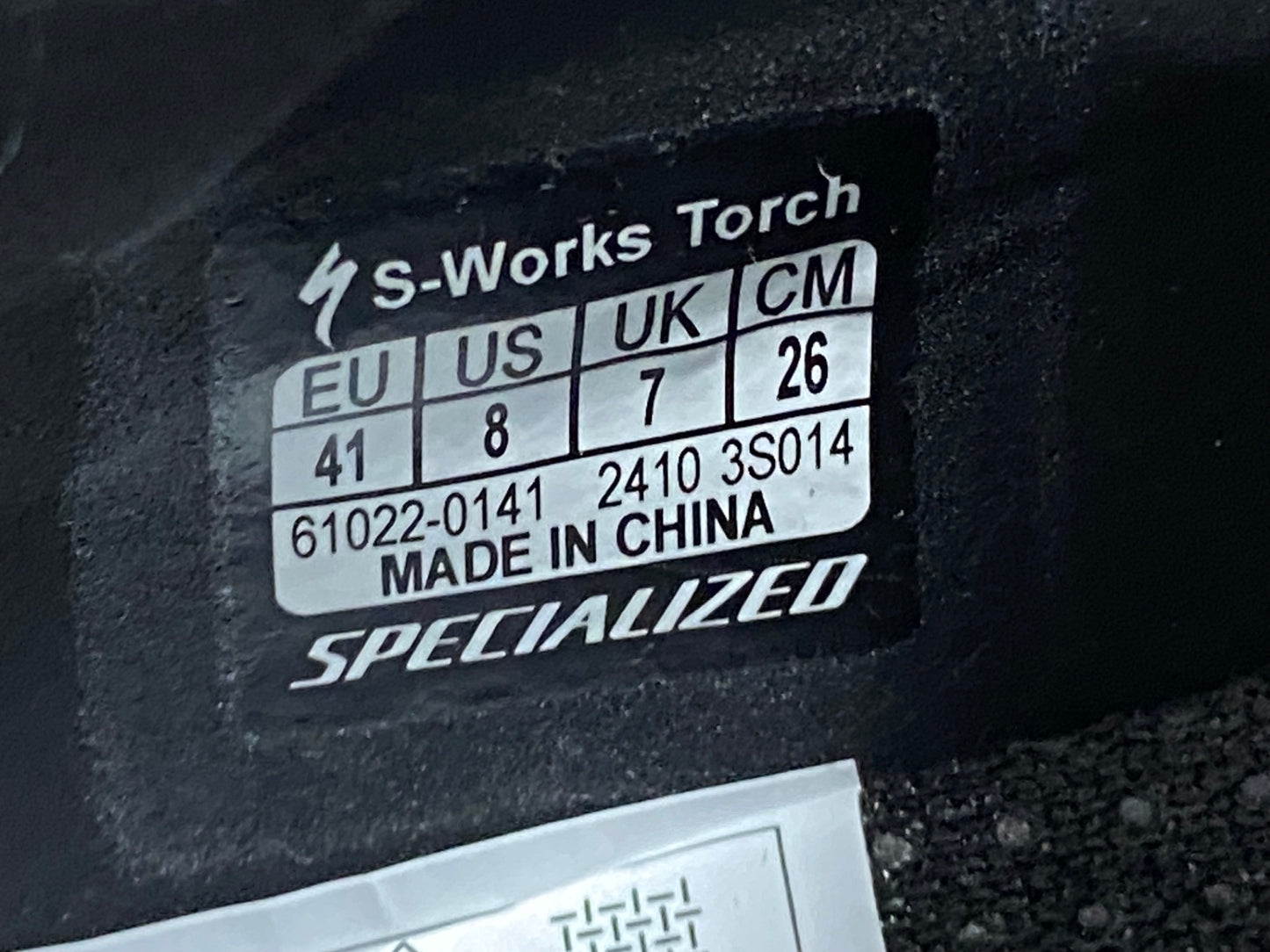 IY580 スペシャライズド SPECIALIZED エスワークス TORCH RD ビンディングシューズ 黒 RU41