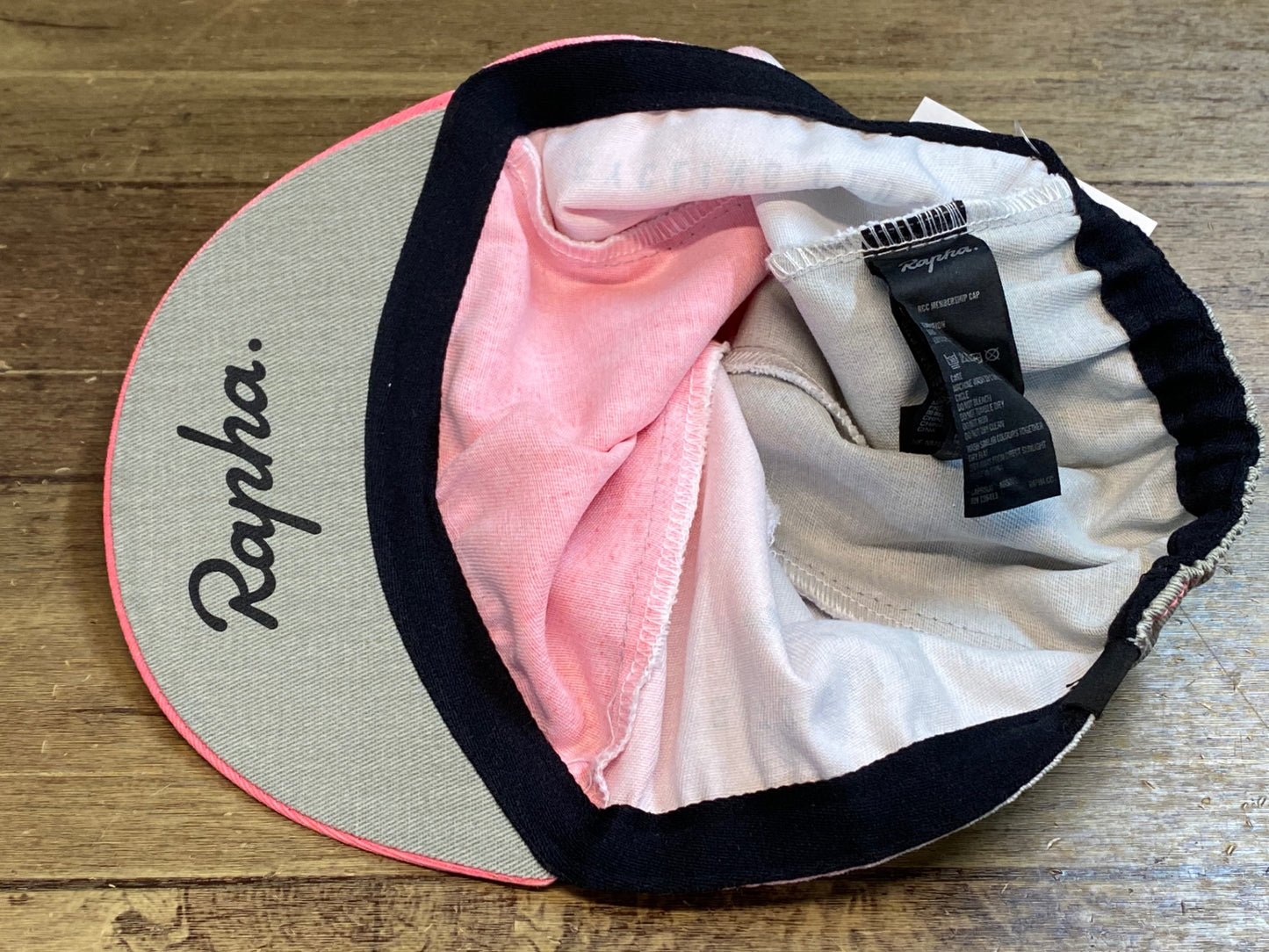 II641 ラファ Rapha RCC MEMBERSHIP CAP サイクルキャップ ピンク グレー ワンサイズ