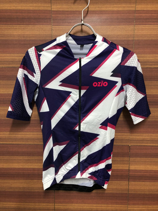 IR070 OZIO 半袖 サイクルジャージ 紫 白 レディース S