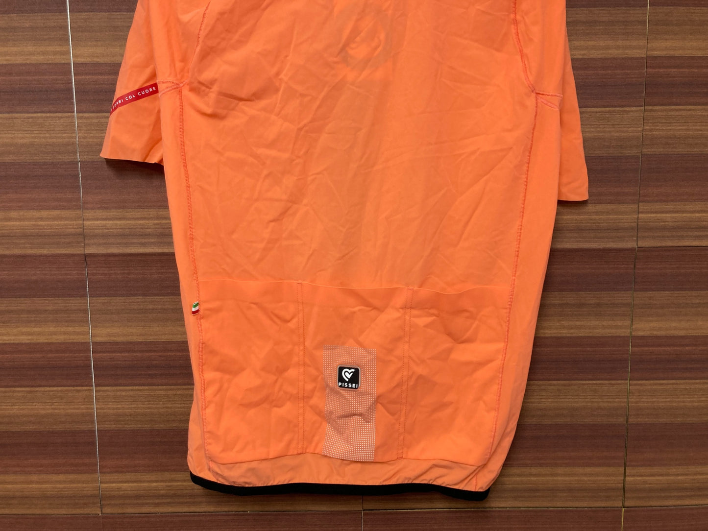 IQ317 ピセイ PISSEI 半袖サイクルジャージ オレンジ M-L