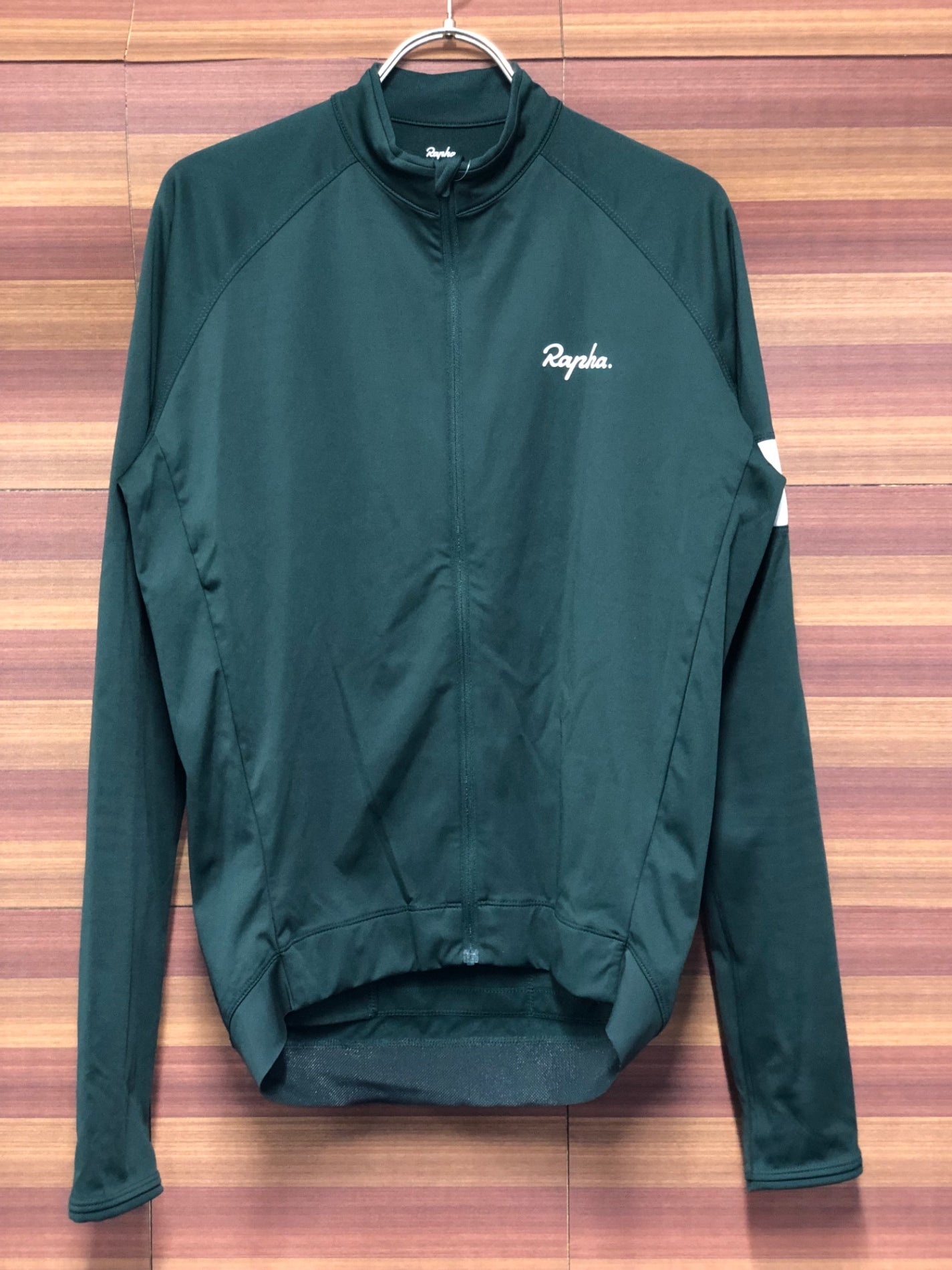 IT036 ラファ Rapha CORE LONG SLEEVE JERSEY 長袖 サイクルジャージ 深緑 M 裏起毛