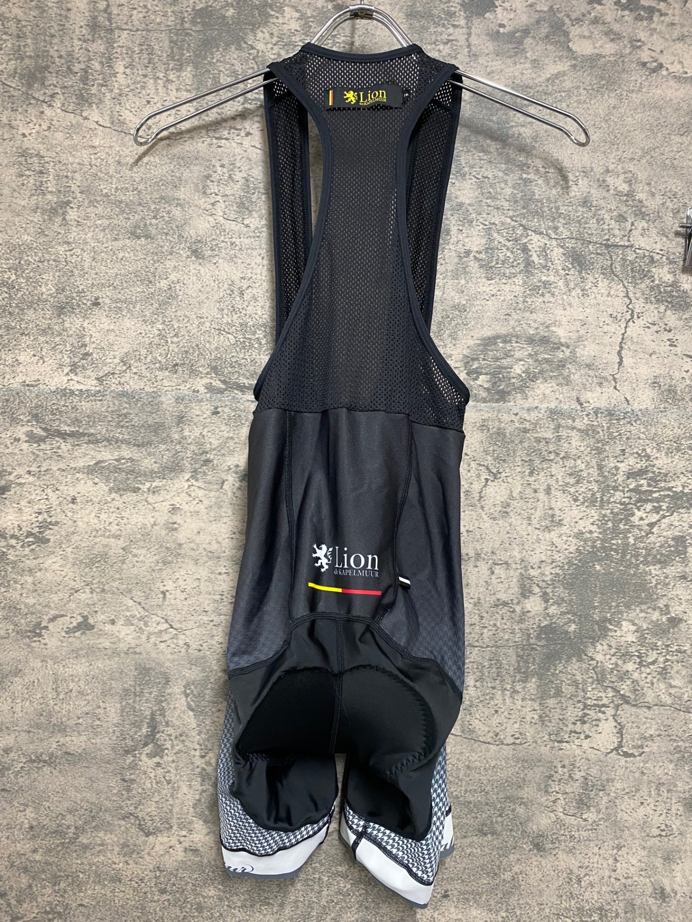 JD277 リオンドカペルミュール Lion de KAPELMUUR ビブショーツ 黒 白 千鳥 S