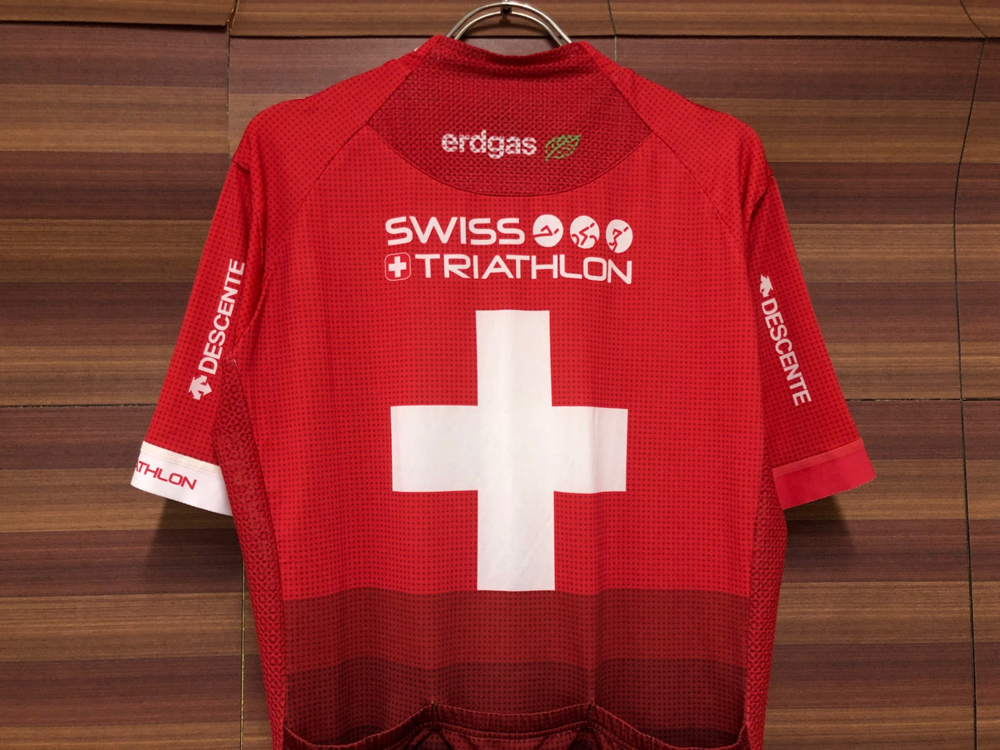 IU409 デサント DESCENTE 半袖 サイクルジャージ 赤 L