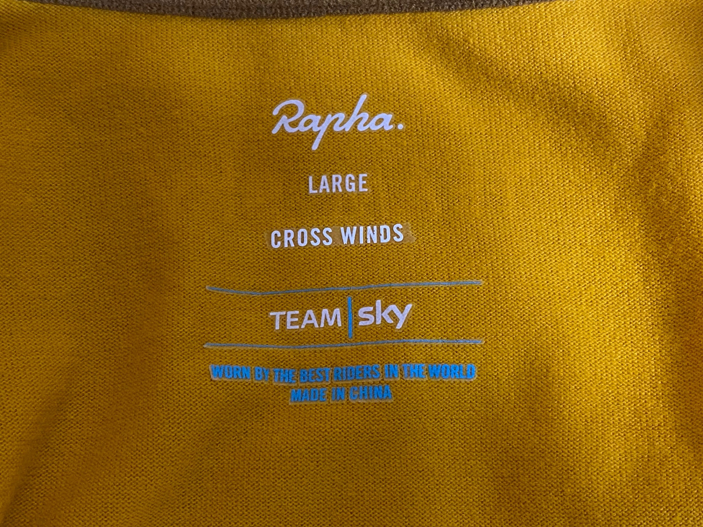 HT990 ラファ Rapha TEAM Sky CROSSWINDS T-SHIRT 半袖 Tシャツ オレンジ L ※染み、擦れ