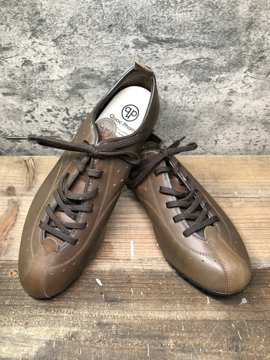 IR100 クオックファム QUOC PHAM フィクスド FIXED ブラウン サイクリングシューズ 茶 EU42