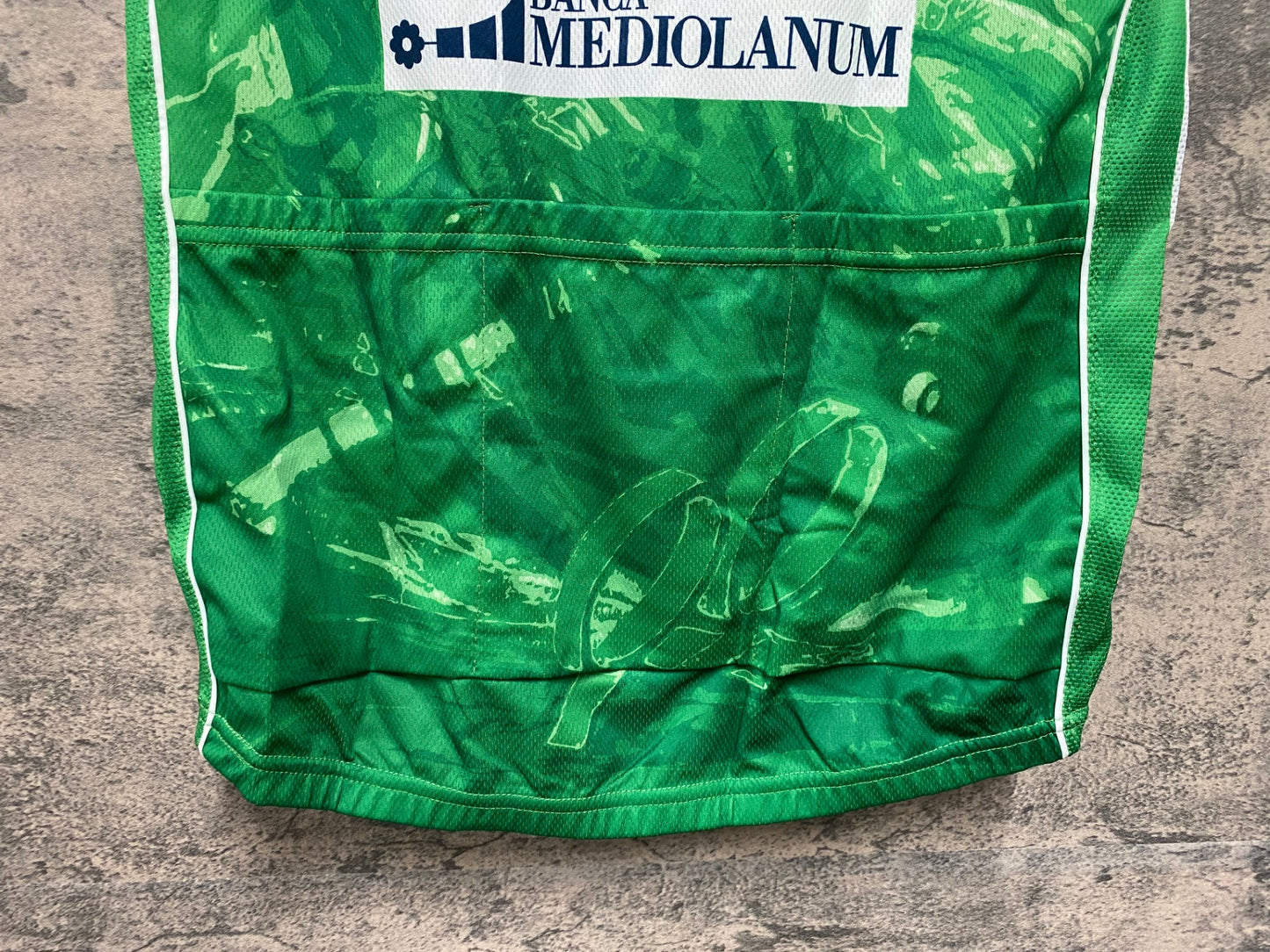 JD294 サンティーニ Santini 半袖 サイクルジャージ 緑 XL ハーフジップ Giro d'Italia 未使用