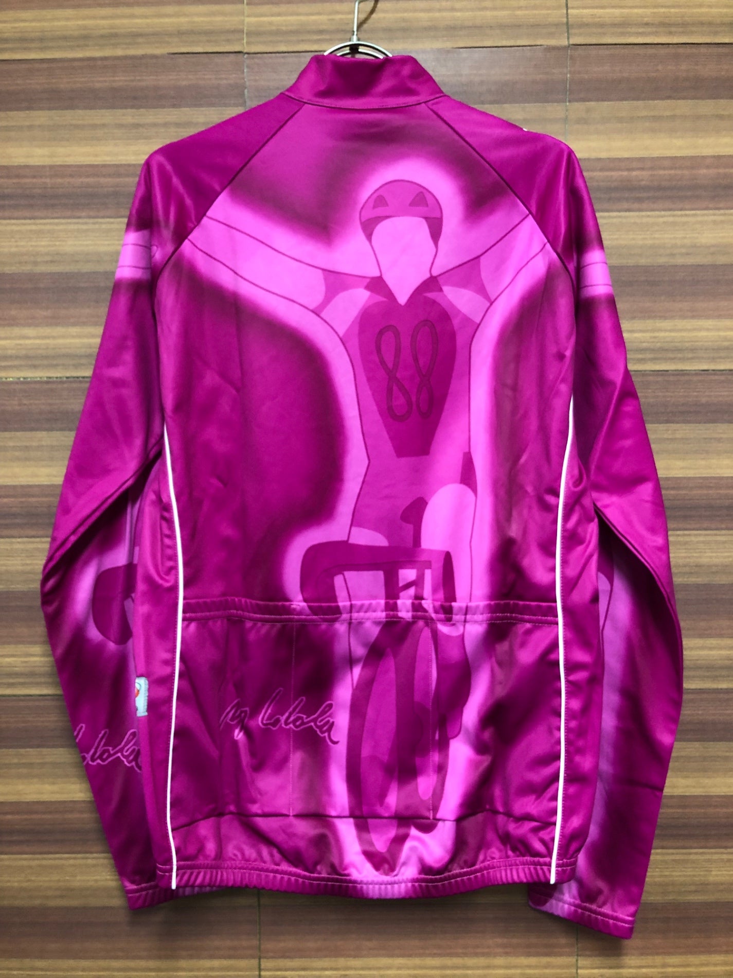 IO735 サンティーニ Santini 長袖 サイクルジャージ 紫 L 裏起毛 Giro d'Italia