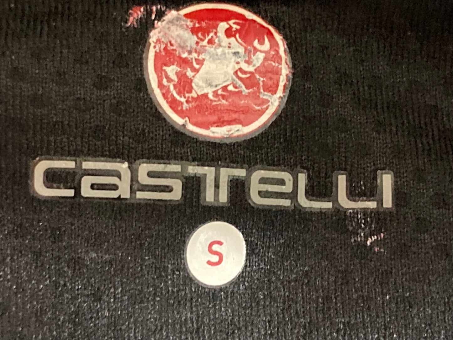 ID565 カステリ CASTELLI 半袖 サイクルジャージ 黒 赤 S