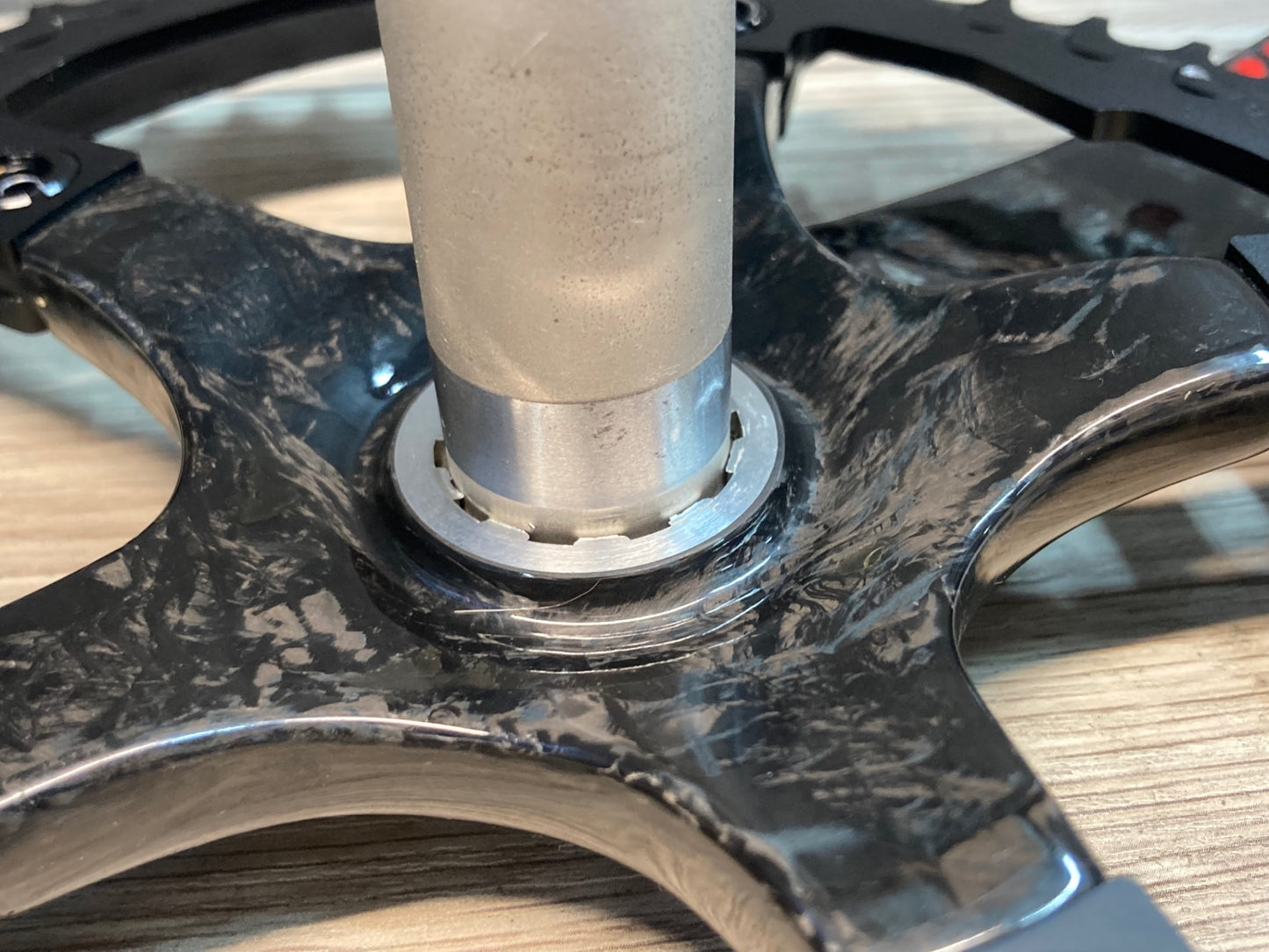 IX163 ストロングライト Stronglight Vorace Carbon クランクセット 172.5mm O.SYMETRIC チェーンリング 56/44T 楕円 BCD130