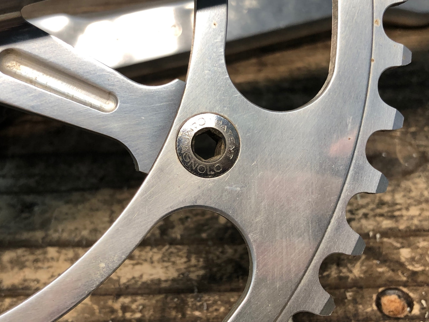 IW386 カンパニョーロ Campagnolo レコード RECORD PISTA クランクセット 厚歯 52T 165mm