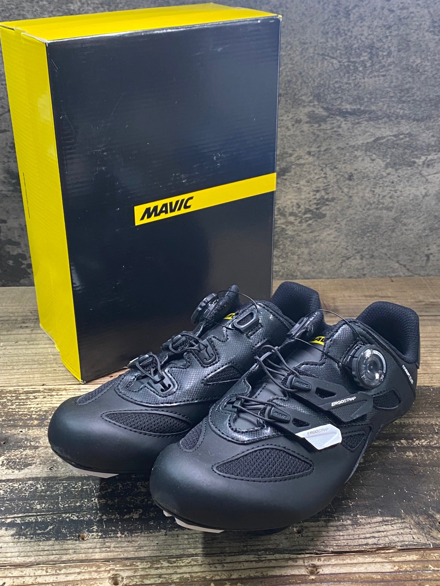 JC698 未使用品 マヴィック MAVIC COSMIC ELITE ビンディングシューズ 黒 EU40 SPDアタッチメント ペン字あり