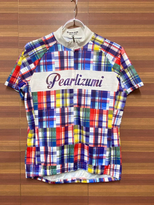 IE449 パールイズミ PEARL iZUMi 半袖 サイクルジャージ 総柄 チェック L