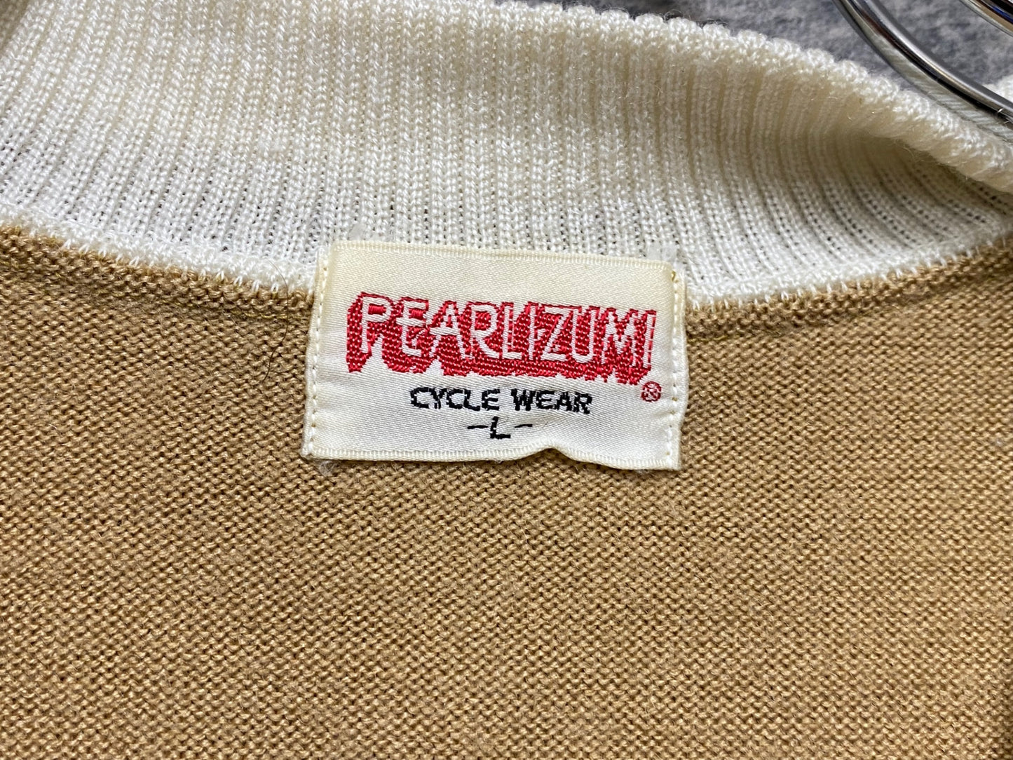 JA367 パールイズミ PearlIzumi 長袖サイクルジャージ L ベージュ ジロデイタリア ヴィンテージ