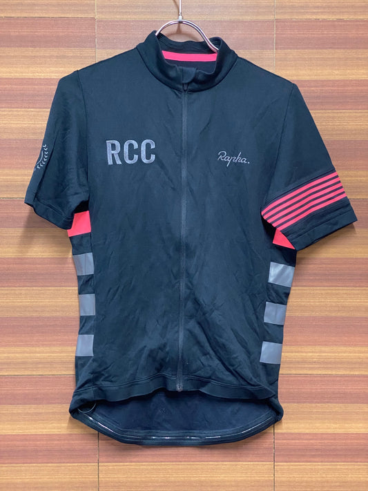 IH939 ラファ Rapha クラシックジャージ RCC CLASSIC JERSEY 半袖 サイクルジャージ S 黒ピンク