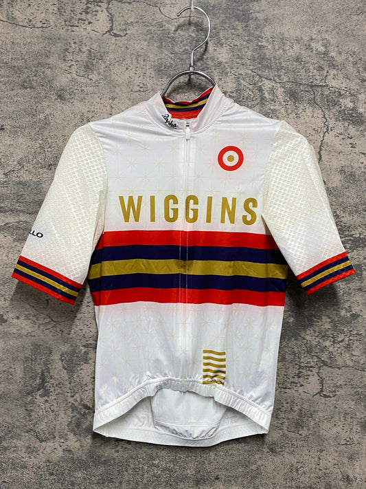 IY118 ラファ Rapha PRO TEAM AERO 半袖 サイクルジャージ XS Team Wiggins ホワイト