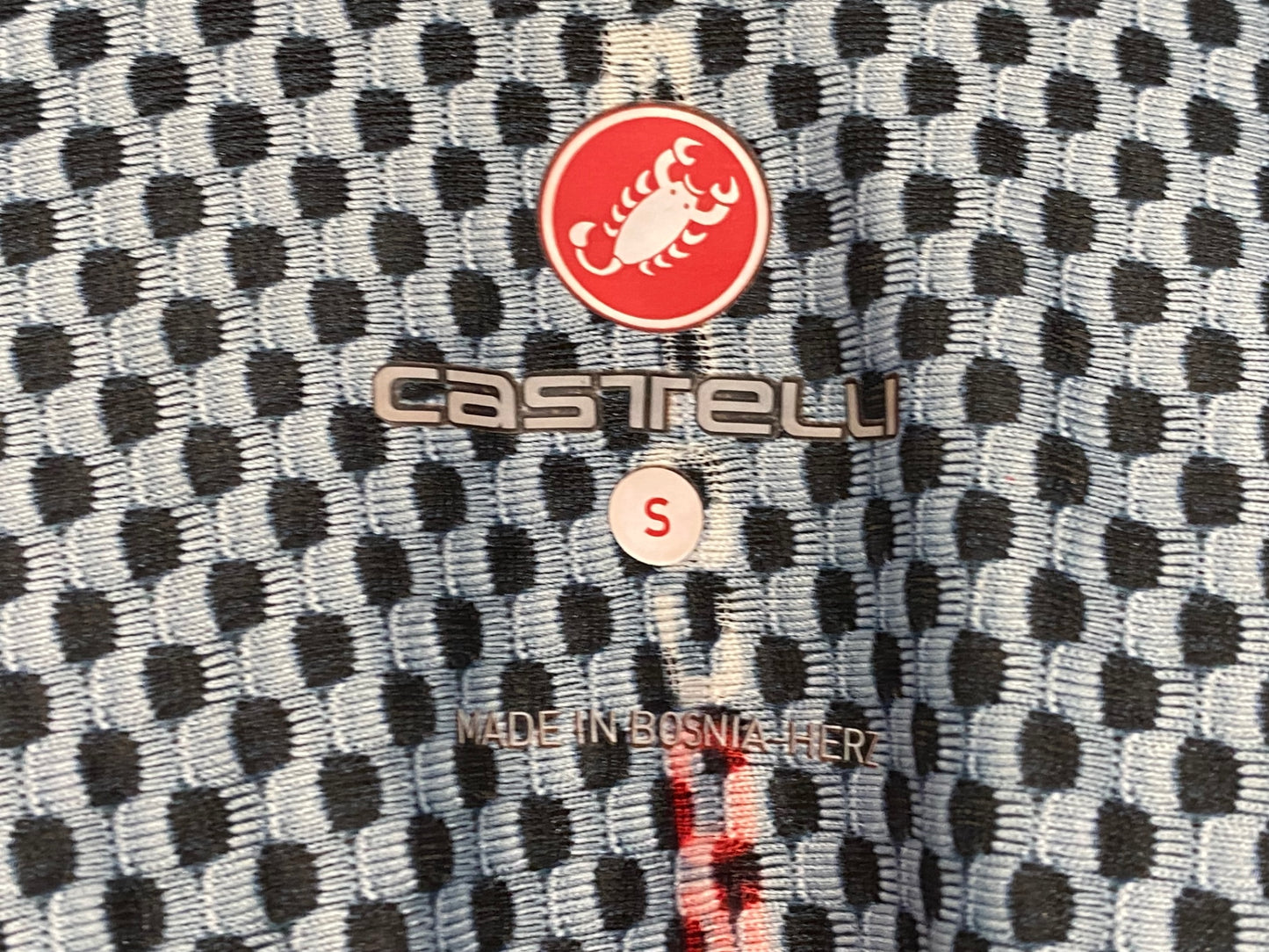 IZ473 カステリ CASTELLI ROSSOCORSA 半袖 サイクルジャージ 黒 赤 S