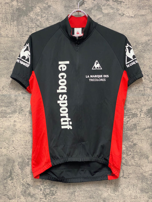 IX228 ルコックスポルティフ le coq sportif 半袖 サイクルジャージ 黒 M