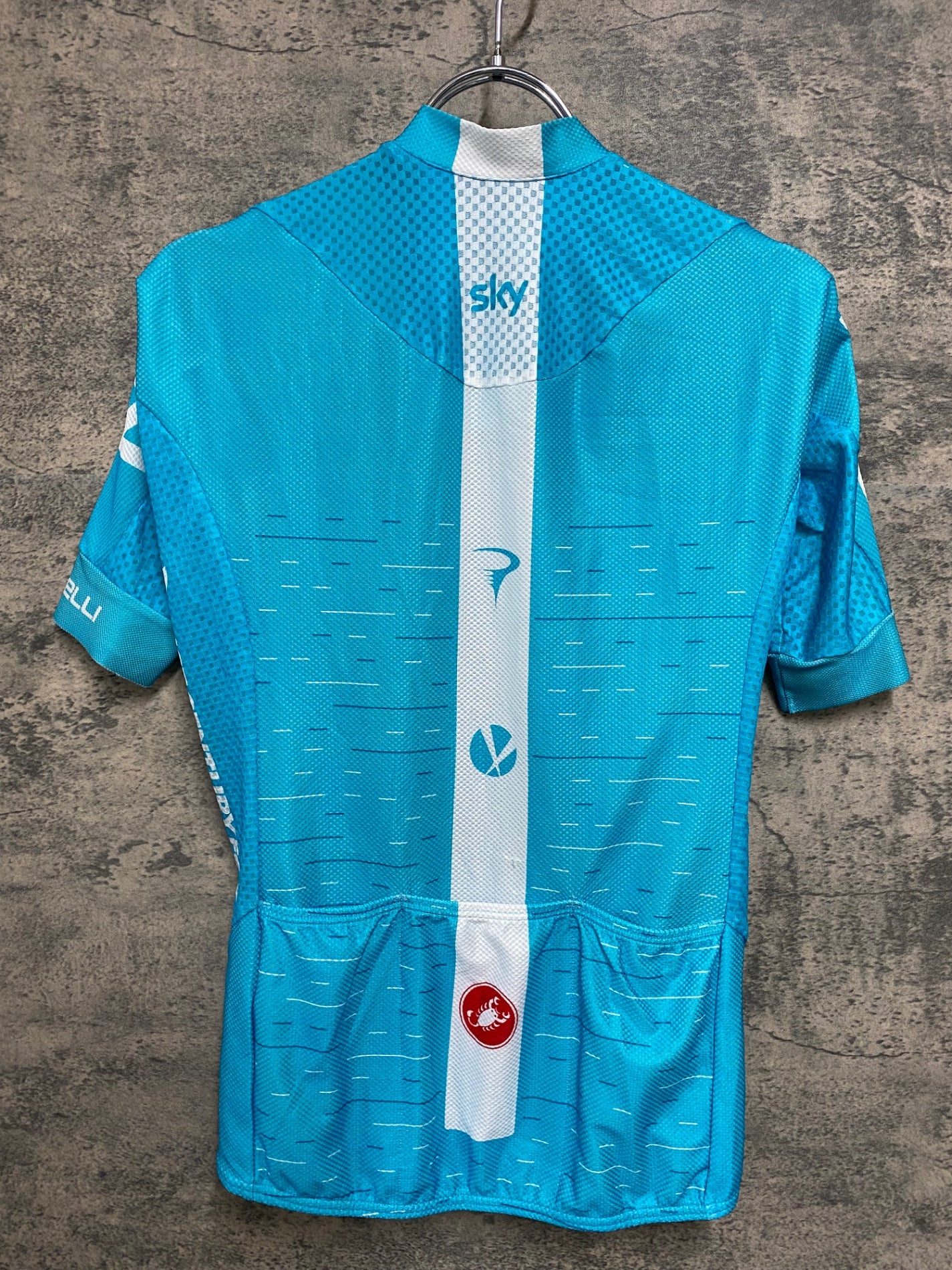 JC798 カステリ CASTELLI CLIMBER'S 2.0 JERSEY 半袖 サイクルジャージ 水色 S TEAM sky