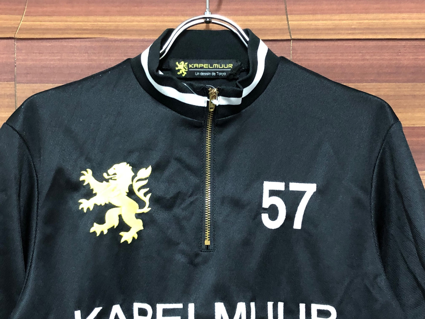 IQ844 カペルミュール KAPELMUU 半袖 サイクルジャージ 黒 ハーフジップ ※サイズ不明