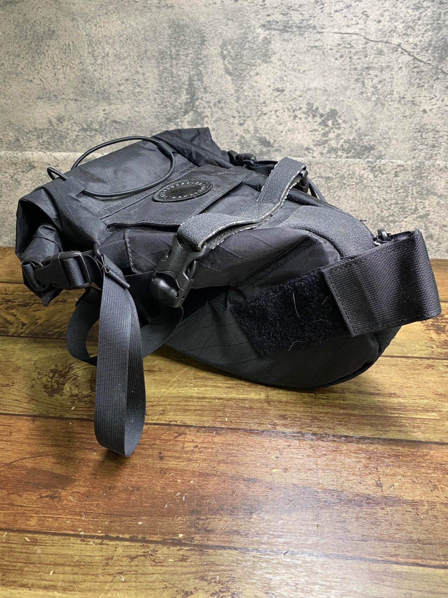 JB818 フェアウェザー FAIRWEATHER INDIVISUAL サドルバッグ 黒 スレ 汚れ