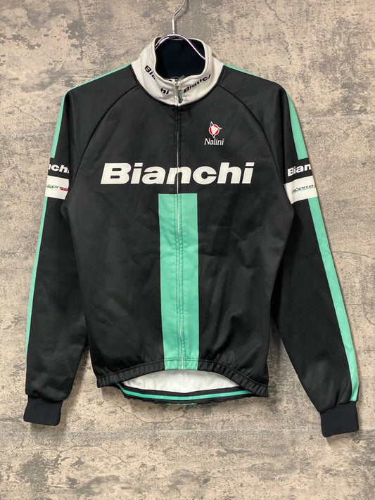 JB893 ビアンキ Bianch nalini 長袖 サイクルジャケット 黒 S 裏起毛