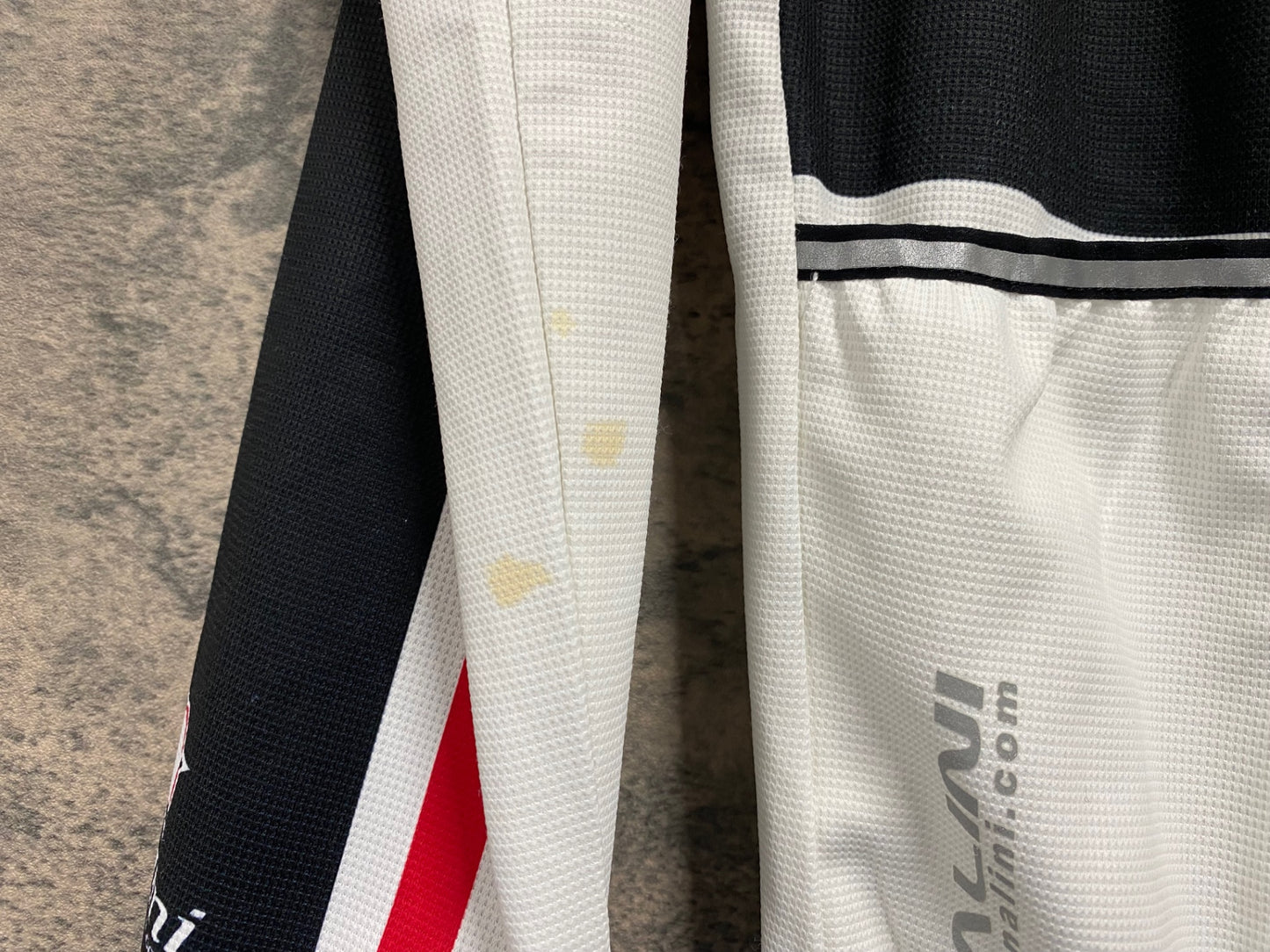 JB218 ナリーニ Nalini 長袖 サイクルジャージ 白 赤 L ※シミ