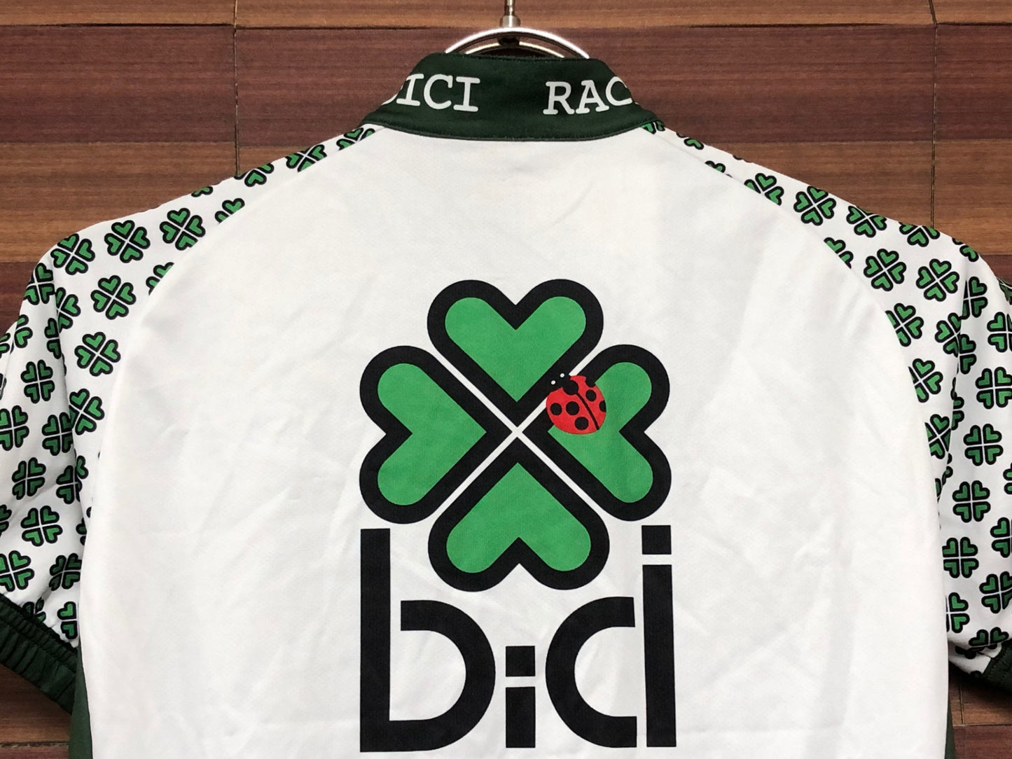 IO349 bici 裏起毛 レディース 半袖 サイクルスカート 白緑 S