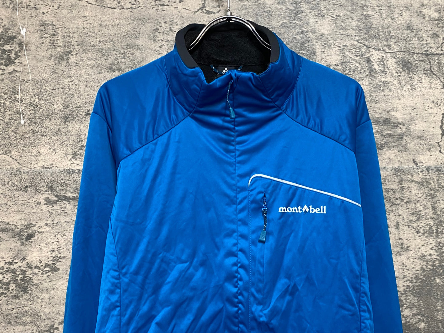 JB487 モンベル mont-bell 長袖 サイクルジャケット 水色 L 裏起毛