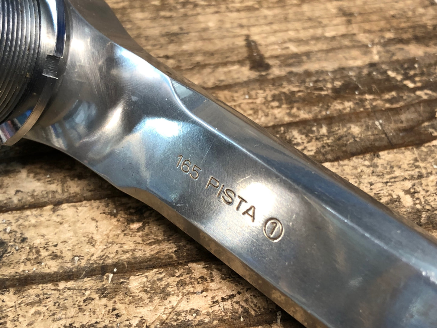 IW386 カンパニョーロ Campagnolo レコード RECORD PISTA クランクセット 厚歯 52T 165mm