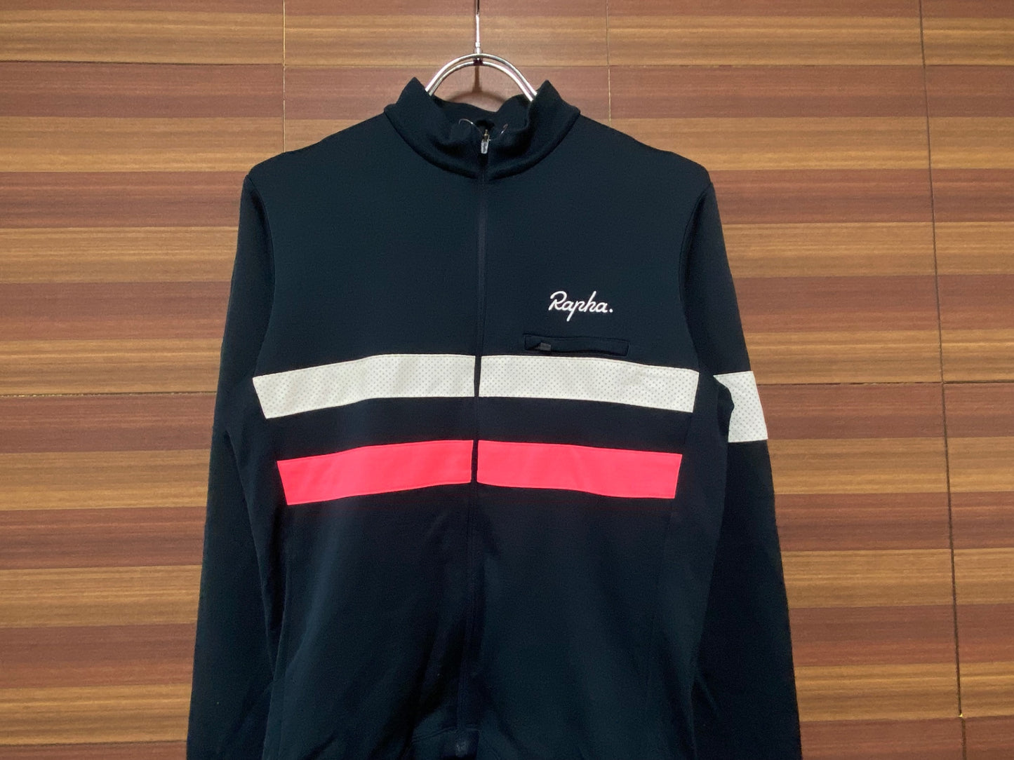 IJ997 ラファ Rapha BREVET LONG SLEEVE JERSEY 長袖 サイクルジャージ 濃紺 S