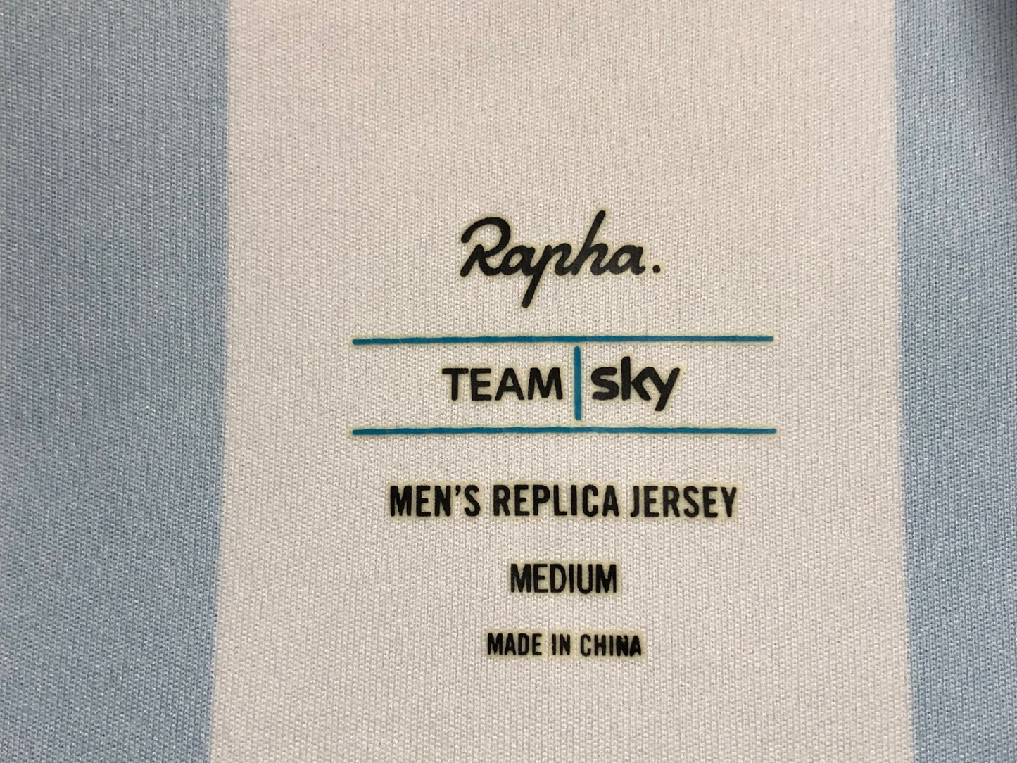JC817 ラファ Rapha MEN'S REPLICA JERSEY 半袖 サイクルジャージ 白 水色 M TEAM sky