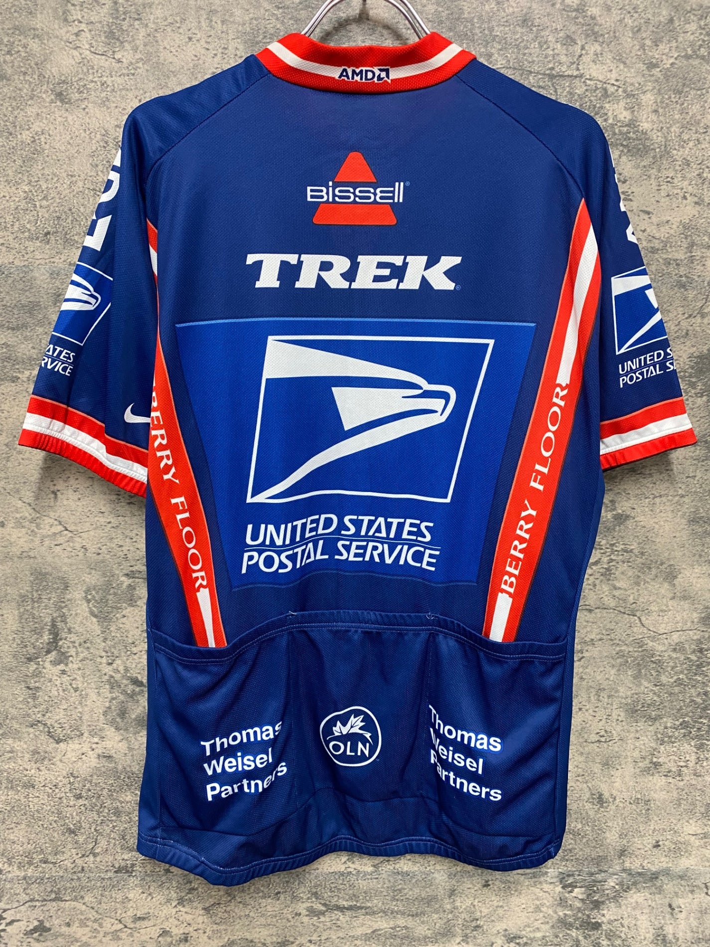 JA897 ナイキ NIKE TREK 半袖 サイクルジャージ XL 青