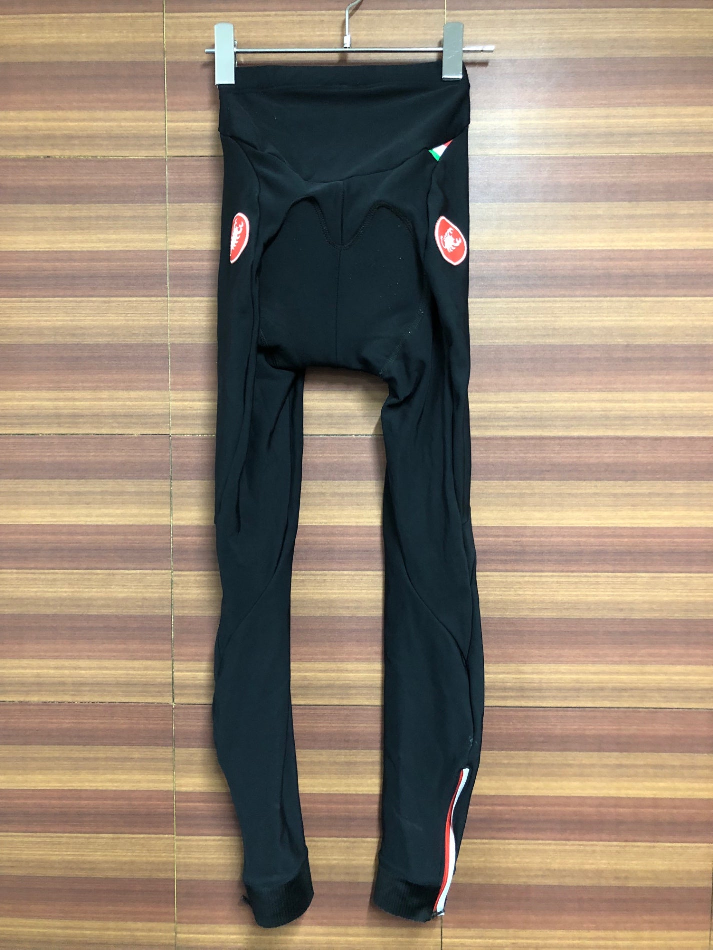 HT187 カステリ castelli レーサータイツ M 裏起毛 ほつれ ロゴヒビ