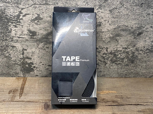 IY266 シクロべーション CICLOVATION LEATHER TOUCH RAINFOREST バーテープ 黒 緑