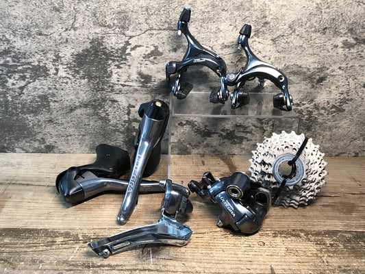 IE520 シマノ SHIMANO アルテグラ ULTEGRA 6600 2x10s 変速セット STI FD RD BR CS ※ブラケットフード破れ、動作不良の為ジャンク
