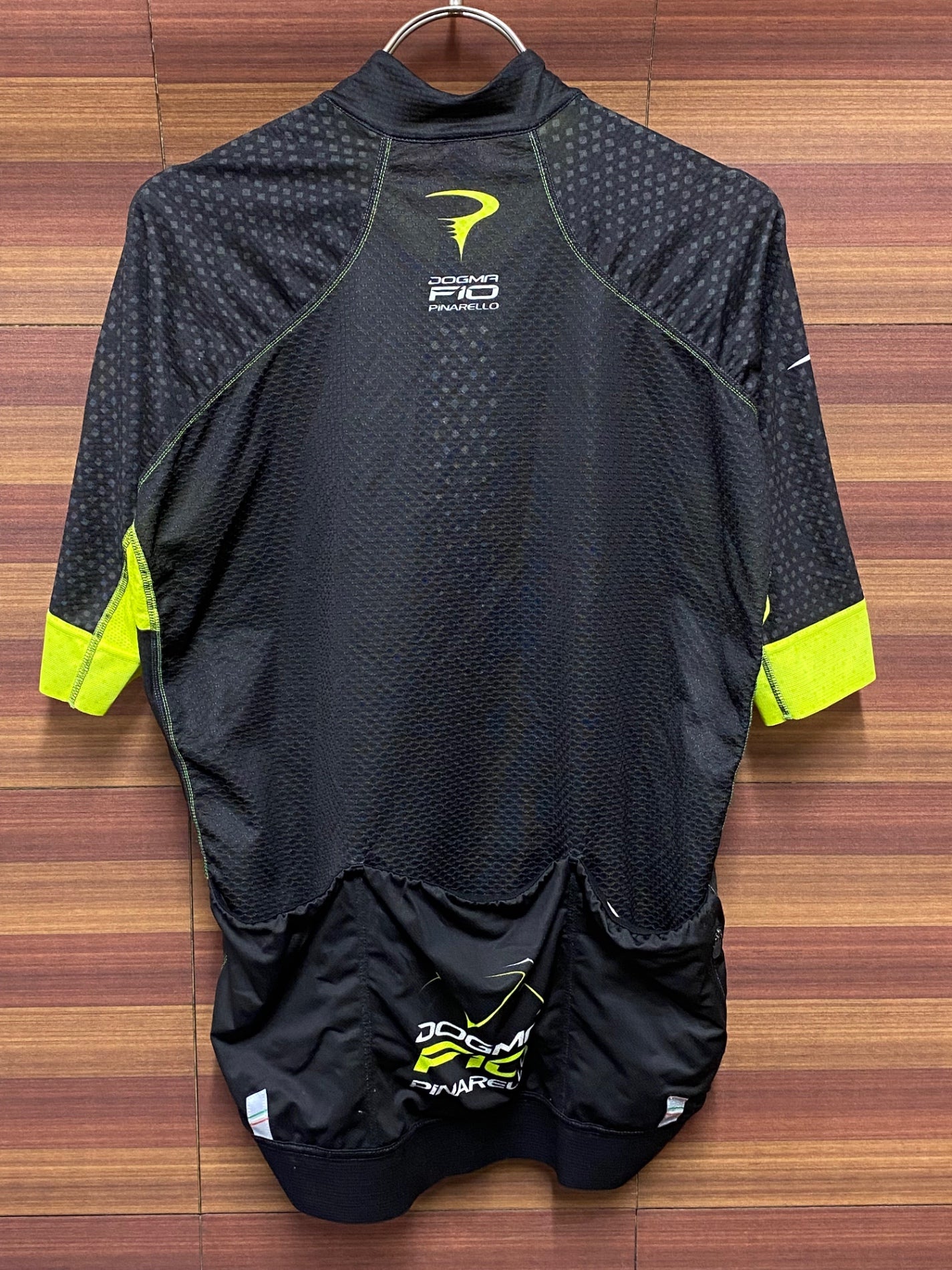 IN764 ピナレロ PINARELLO ドグマ DOGMA F10 半袖 サイクルジャージ 黒 黄 XL
