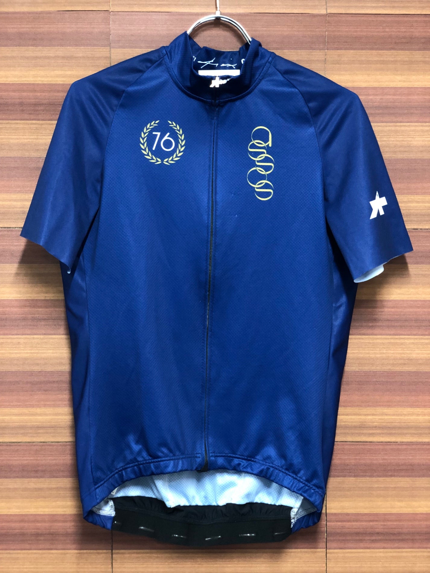 IL976 アソス assos ForToni short sleeve jersey 半袖サイクルジャージ 紺 M ほつれ
