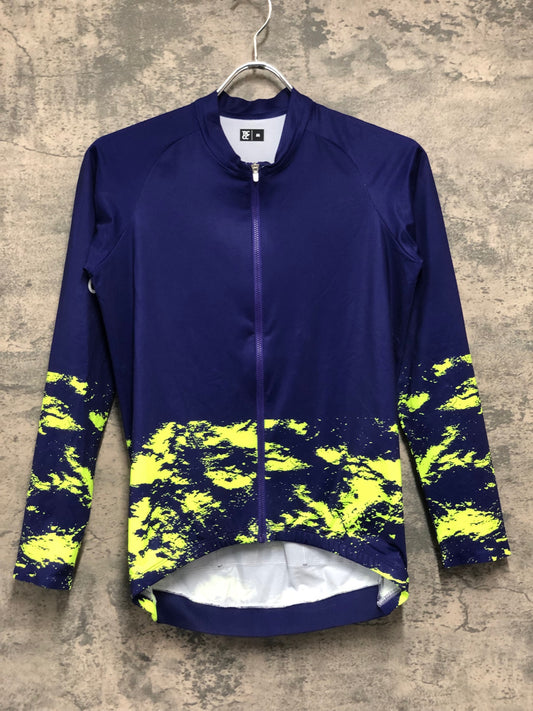 JB649 TICCC 長袖 サイクルジャージ パープル M 裏起毛