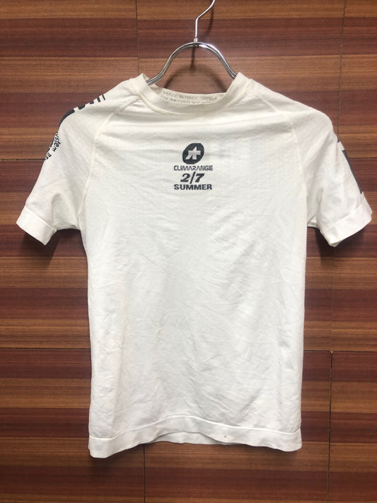 IO165 アソス assos 半袖 ベースレイヤー 白 SIZE1 CLIMARANGE 2/7 SUMMER
