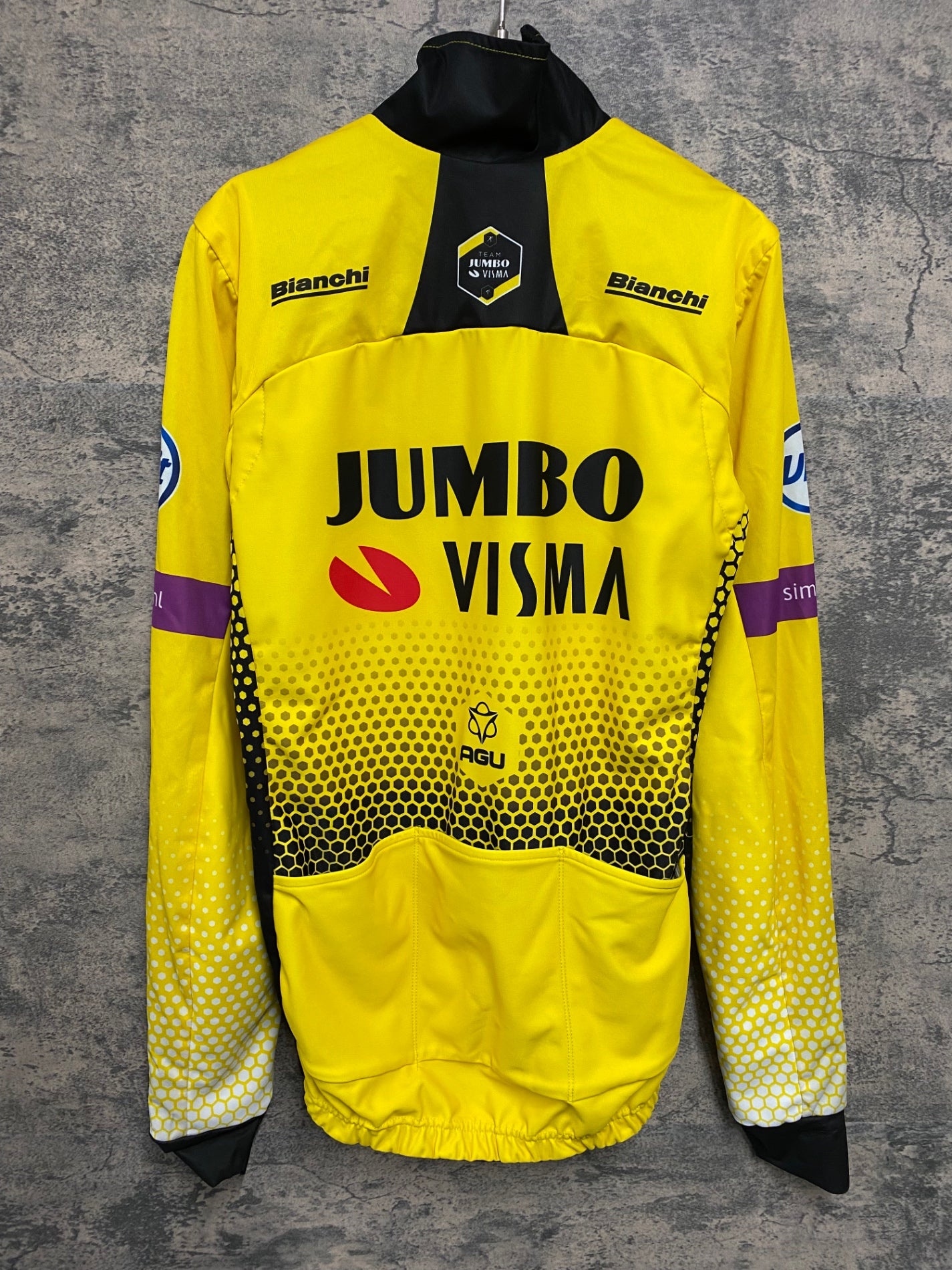 JA513 アグ AGU 長袖 サイクルジャケット 黄 M 裏起毛 JUMBO VISMA