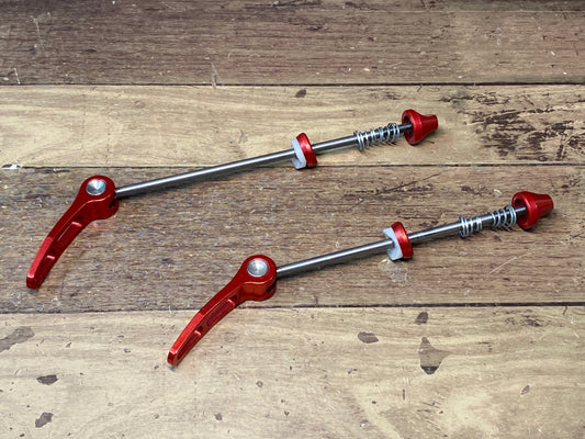 IF592 WR COMPOSITI チタン クイックリリース 前後セット 100mm 130mm 赤