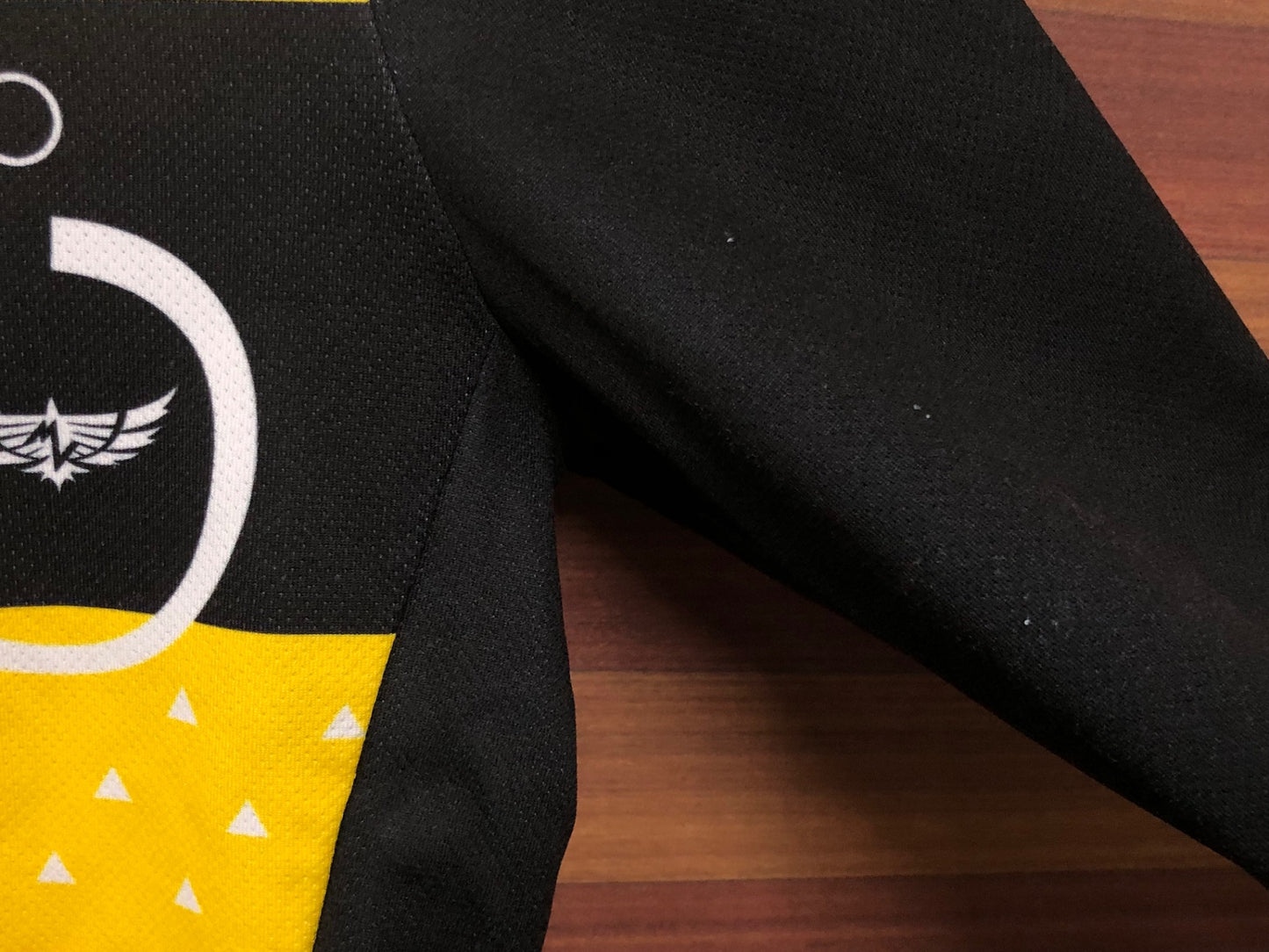 IO744 モルベロ MORVELO 長袖 サイクルジャージ 黒 黄 S 裏起毛