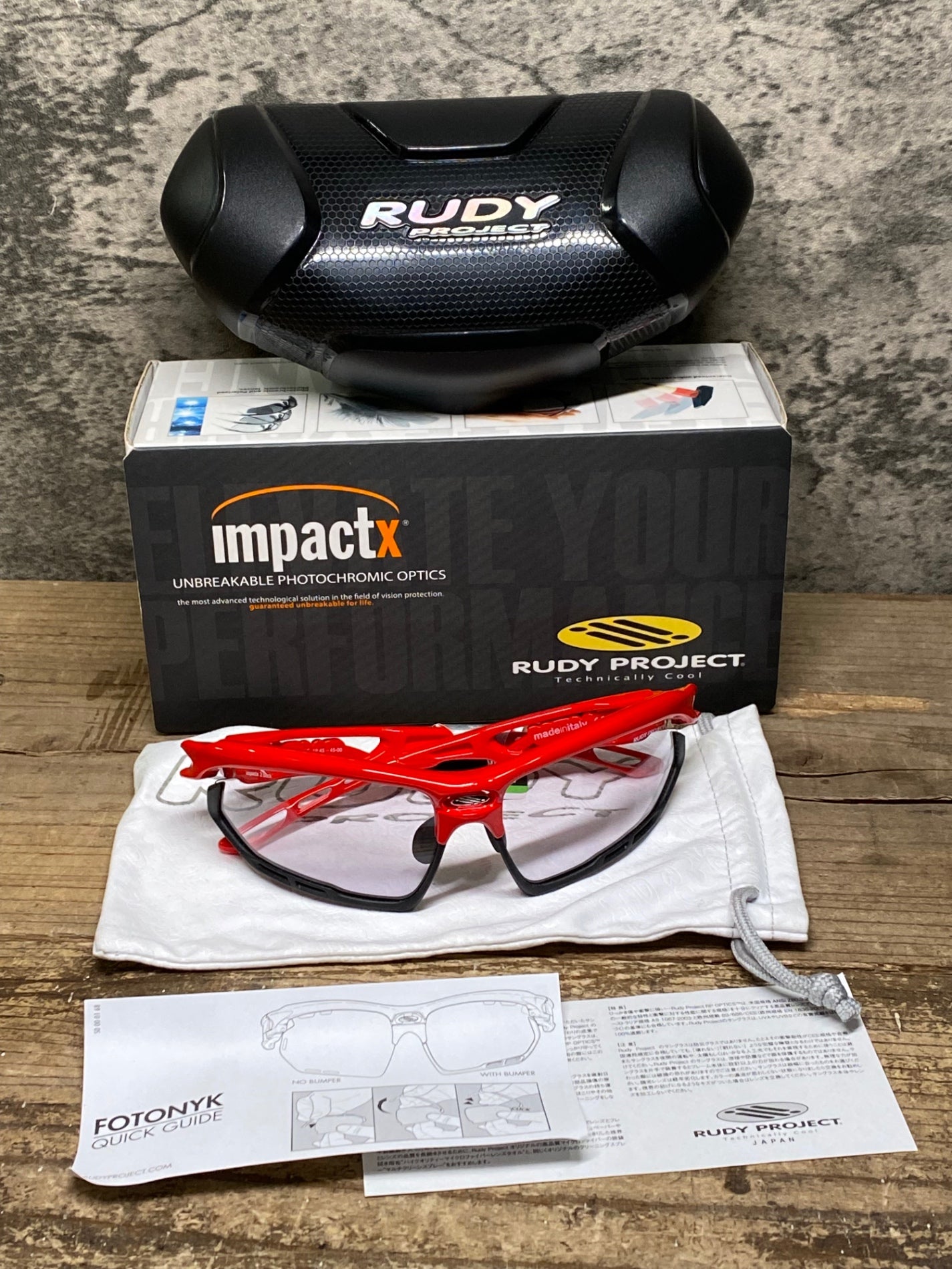 IZ571 ルディプロジェクト RUDY PROJECT FOTONYK アイウェア サングラス 赤黒