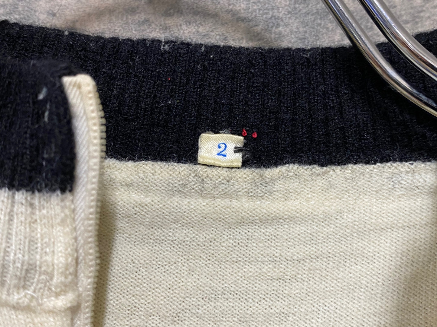 JA365 コルナゴ COLNAGO 長袖サイクルジャージ 2 白黒 毛玉あり ヴィンテージ