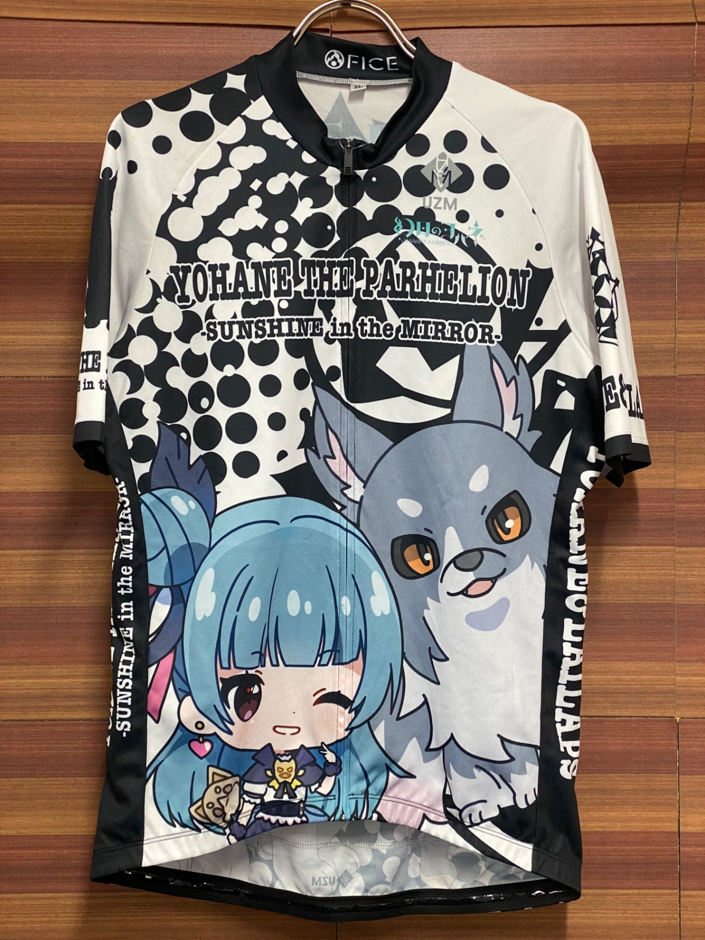 IV382 ファイス FICE 半袖 サイクルジャージ 白 黒 XL ラブライブ！サンシャイン!! 津島善子Ver.